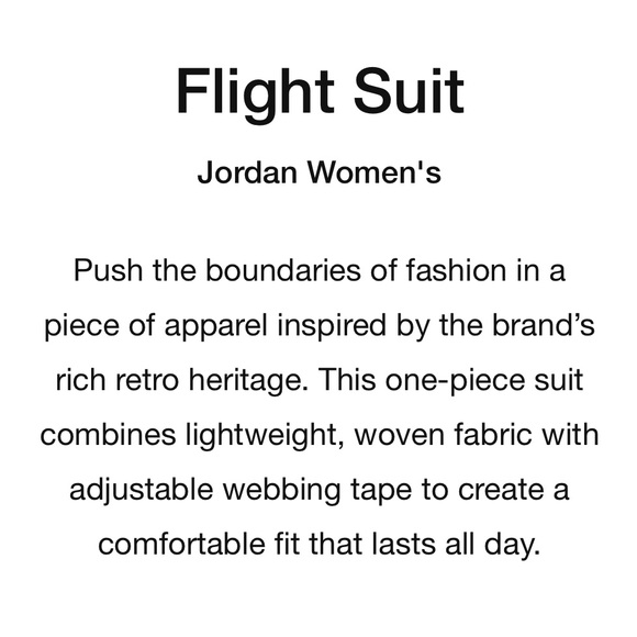 Sold Out Jordan Women’s Flight Suit Black Size XS - Picture 4 of 6